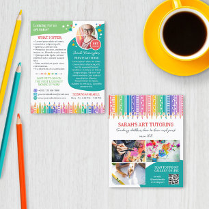 Färgpennas Stars Art Classes Tutor Promo Flygblad