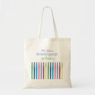 Färgpennor Art Teacher Tote Bag Tygkasse