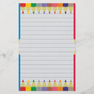 Färgpennor Brevpapper