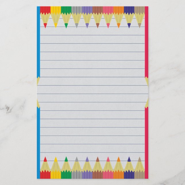 Färgpennor Brevpapper (Framsida)