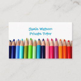 Färgpennor handleder lärarevisitkorten visitkort