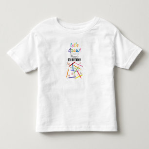 Färgpennor Kids Art Barns födelsedag Party T Shirt