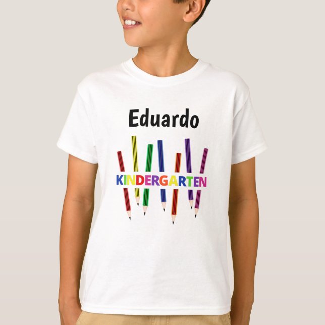 Färgpennor Kindergarten Boy's T-Shirt (Framsida)