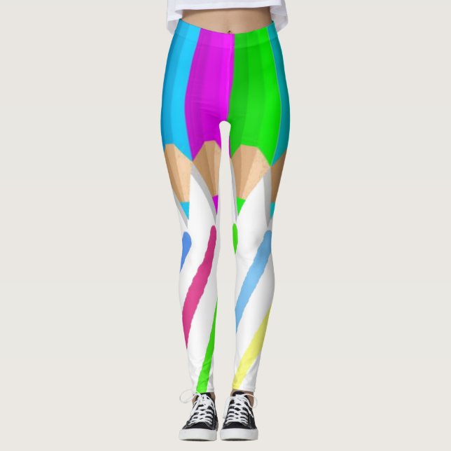 Färgpennor Leggings (Framsida)