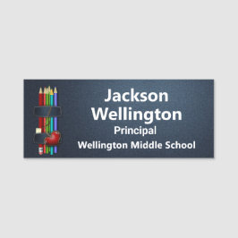 Färgpennor om Denim Educators Namnbricka