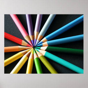 färgpennor poster