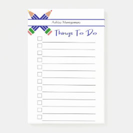 Färgpennor Sak att göra Post-it Block