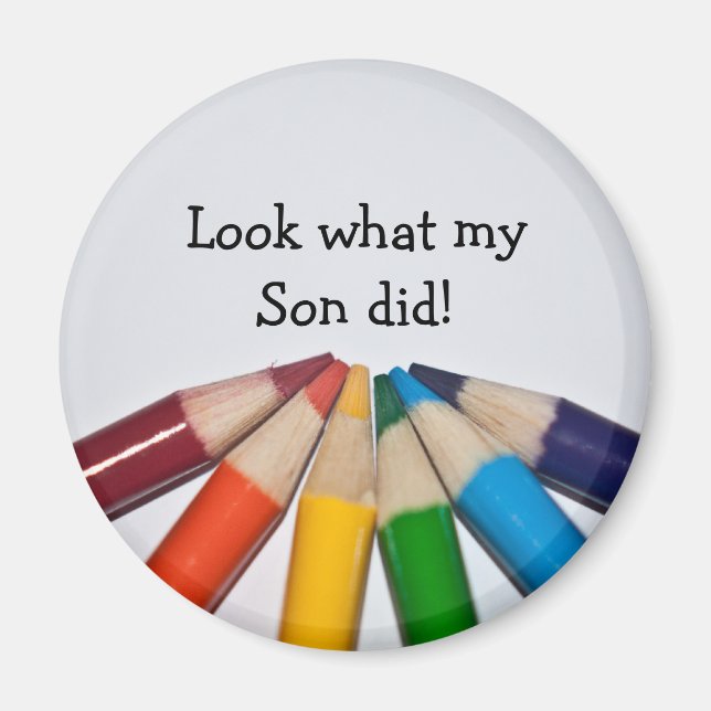 Färgpennor Visning för teckning Magnet (Framsidan)