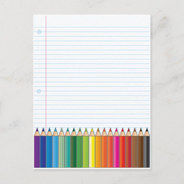 Färgpennor Vykort (Framsida)