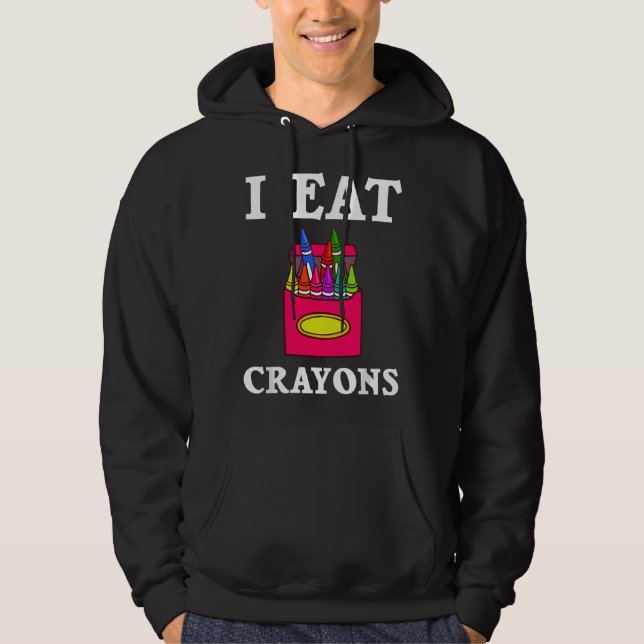 Färgpennslåda Ritning Vax Pastellfärger Fodral  Hoodie (Framsida)