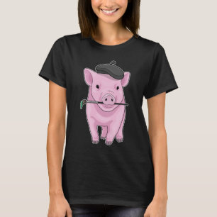 Färgpensel för gris t shirt