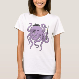 Färgpensel för otopus t shirt