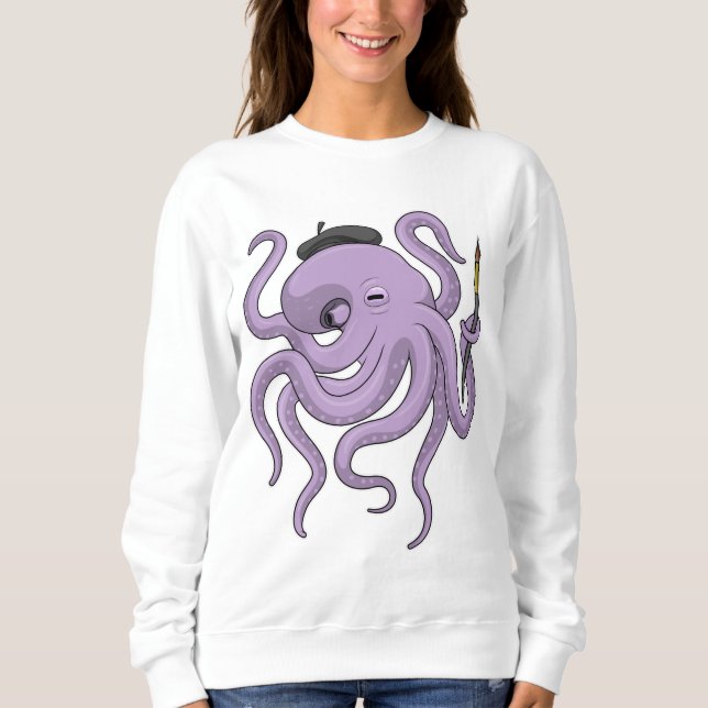 Färgpensel för otopus t shirt (Framsida)