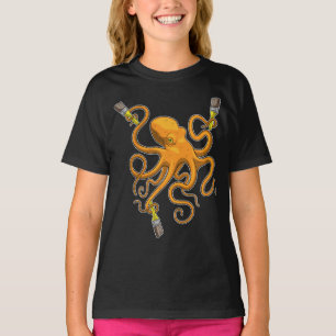 Färgpensel för pensel för otopus t shirt