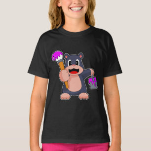 Färgpensel för rörlig målare t shirt