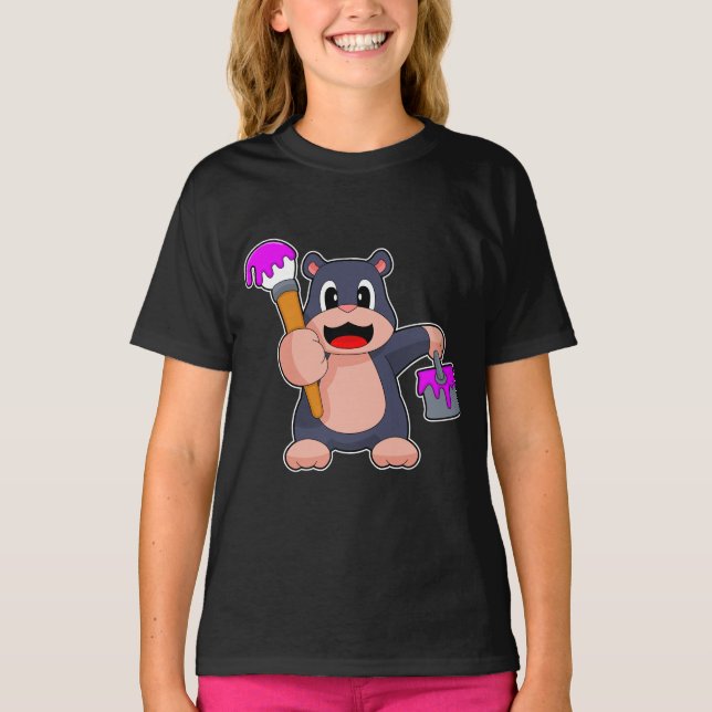 Färgpensel för rörlig målare t shirt (Framsida)