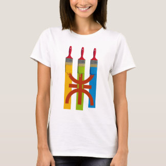 Färgpensel målar Amazigh-flagga T Shirt