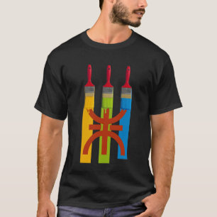Färgpensel målar Amazigh-flagga T Shirt