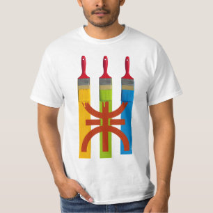 Färgpensel målar Amazigh-flagga T Shirt