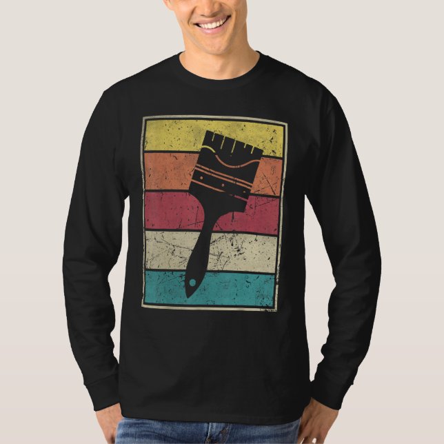 Färgpensel, målare t shirt (Framsida)