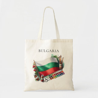 Färgpenslar för bulgarisk Flagga Tygkasse