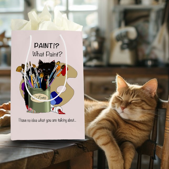 Färgpenslar Pallet Black Kitten Artist (Skapare uppladdad)