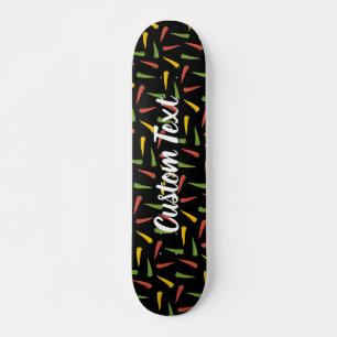 Färgpeppar Mönster Mini Skateboard Bräda 18,5 Cm