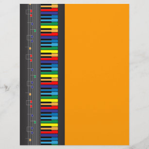 Färgpiano tangentbord reklamblad