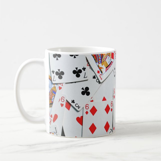 Färgpil till Poker-uppspelningskort Kaffemugg (Vänster)