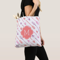 Färgpilar Mönster Monogrammed