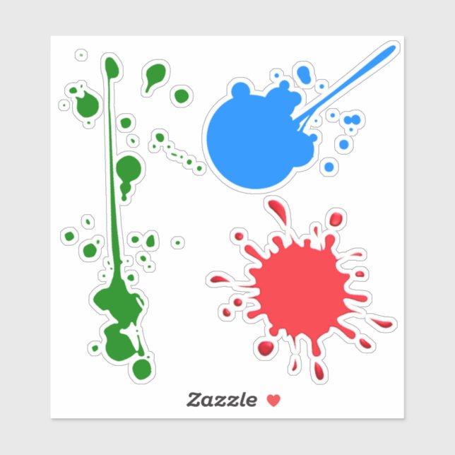 Färgplatshållare Klistermärken (Ark)