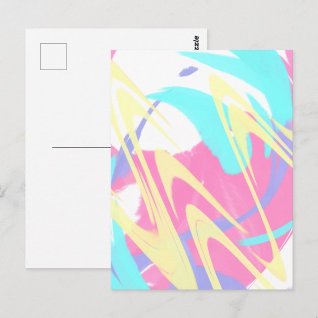 Färgplatta, Abstrakt Art Vykort (Fram/baksida)
