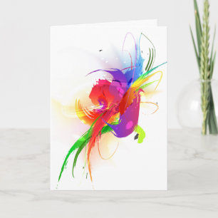 Färgplatta för Abstrakt Rainbow Lorikeet Kort