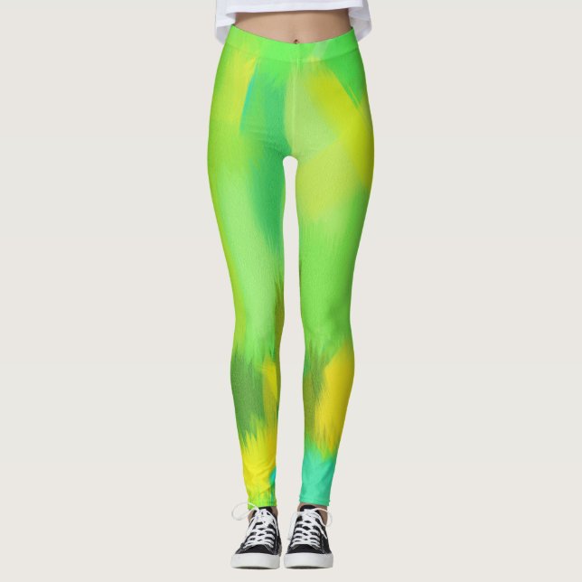Färgplatta för Lime Gult Leggings (Framsida)