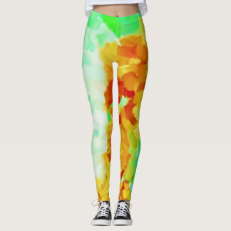 Färgplatta för Lime Gult Leggings
