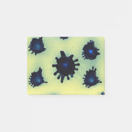 Färgplatta i blått post-it block