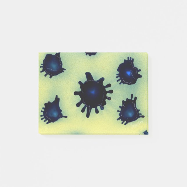 Färgplatta i blått post-it block (Framsida)