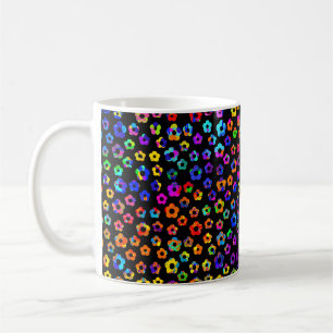 Färgplattblommor Kaffemugg