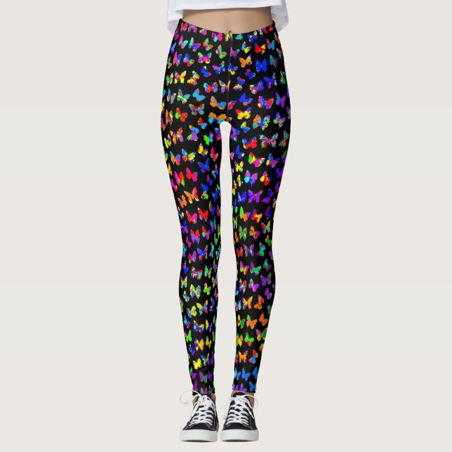 FärgplatterButterflies Leggings (Framsida)