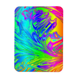 Färgplattor för fluid Rainbow Abstrakt Magnet