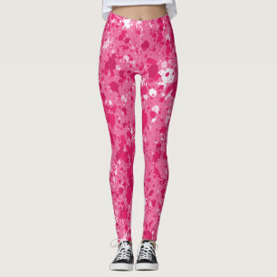 Färgplattor för Rosa av av konstnärlig Abstrakt Leggings
