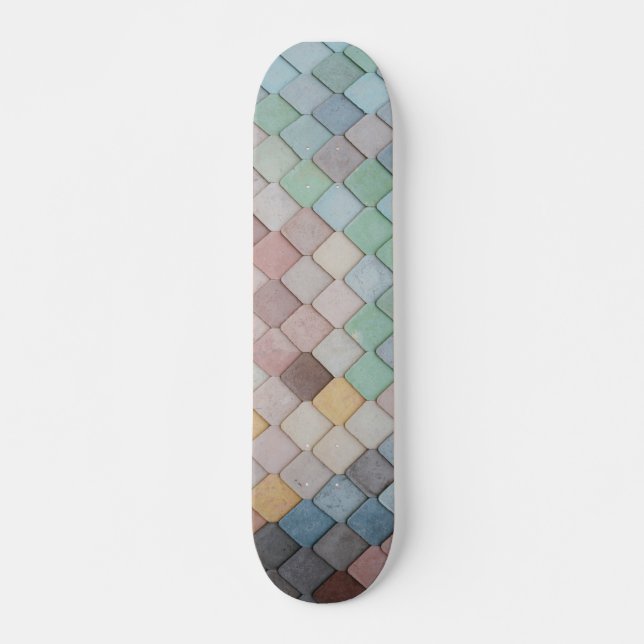 Färgplattor Mönster Mini Skateboard Bräda 18,5 Cm (Framsida)