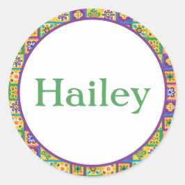 Färgplattor Runt Klistermärke