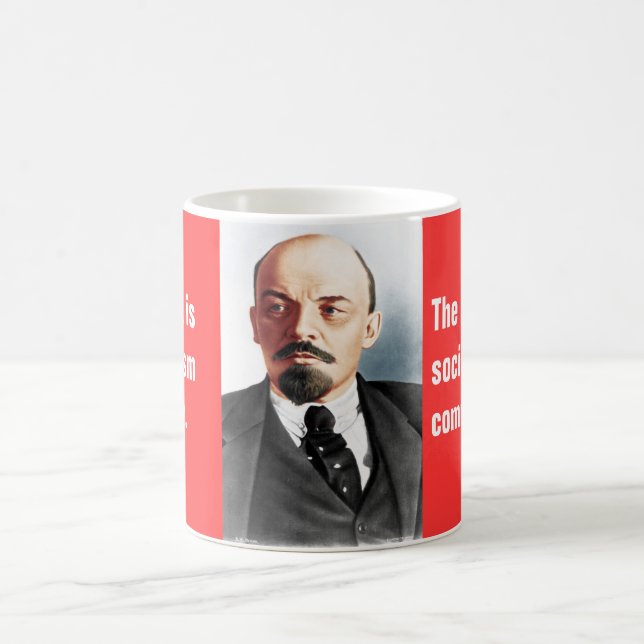 Färgporträtt av Lenin Kaffemugg (Center)