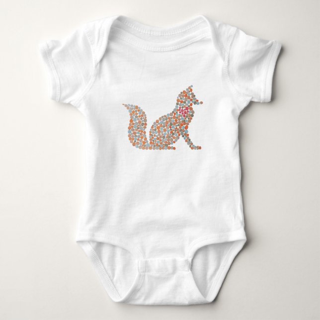 Färgprickad räv t shirt (Framsida)