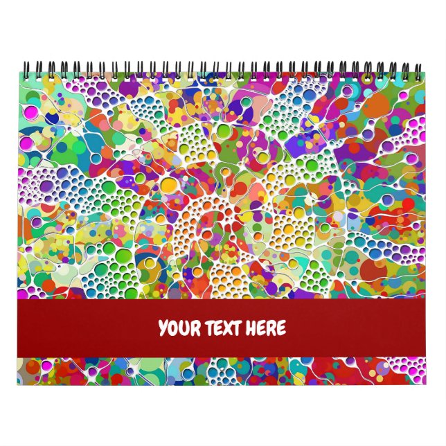 Färgprickar Spiral-handmålning 2 Kalender (Omslag)