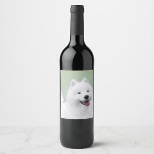 Färgprov - Cute Original Hund Art Vinflaska Etikett