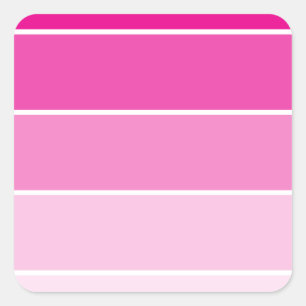 Färgprov för Bright Rosa Fyrkantigt Klistermärke