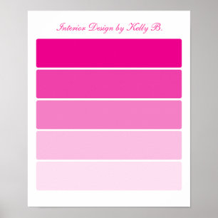Färgprov för Bright Rosa Poster