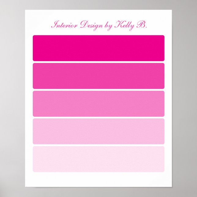 Färgprov för Bright Rosa Poster (Framsidan)